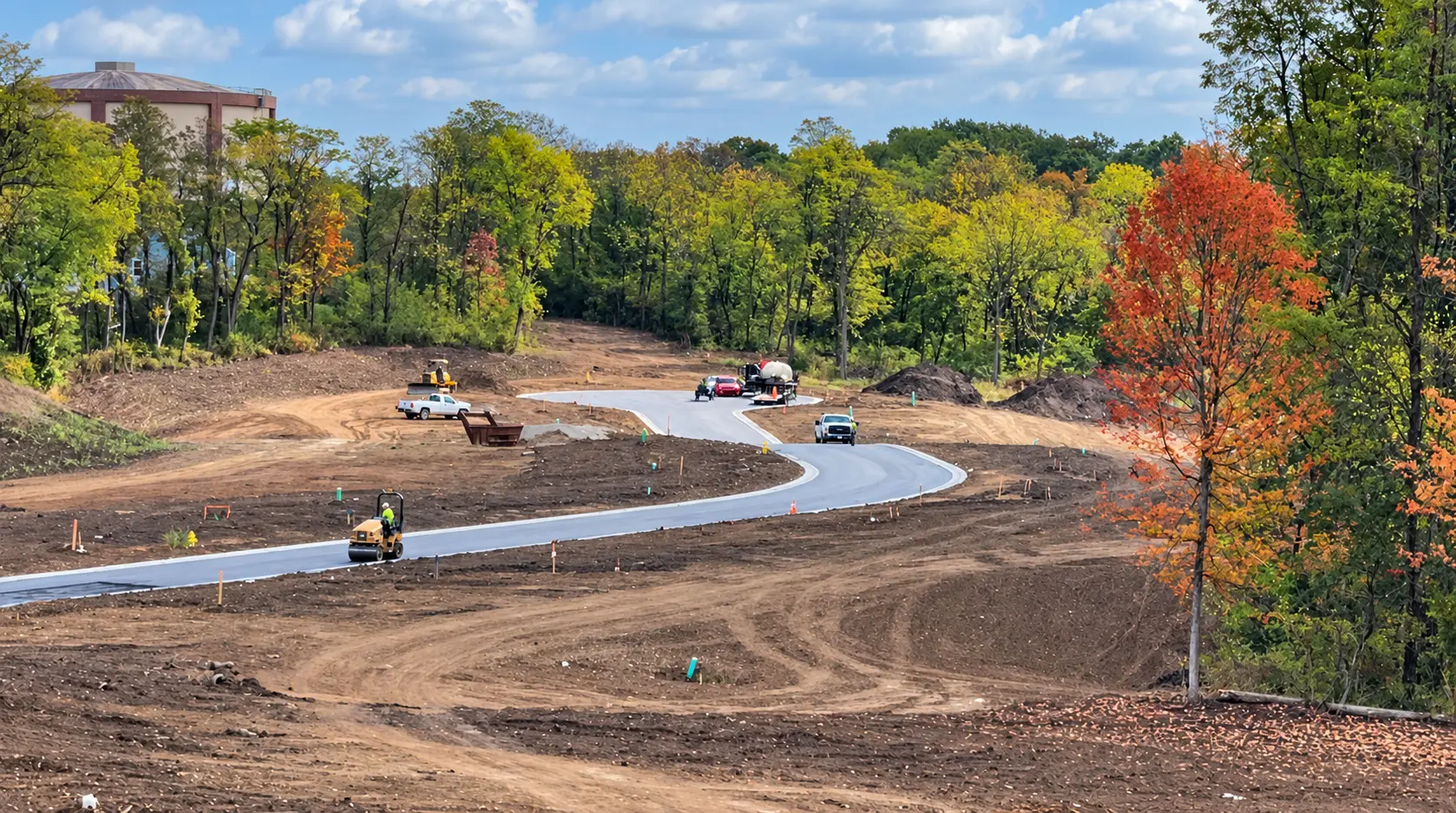 Infrastructure and roadway construction progressing at John Charles Estates